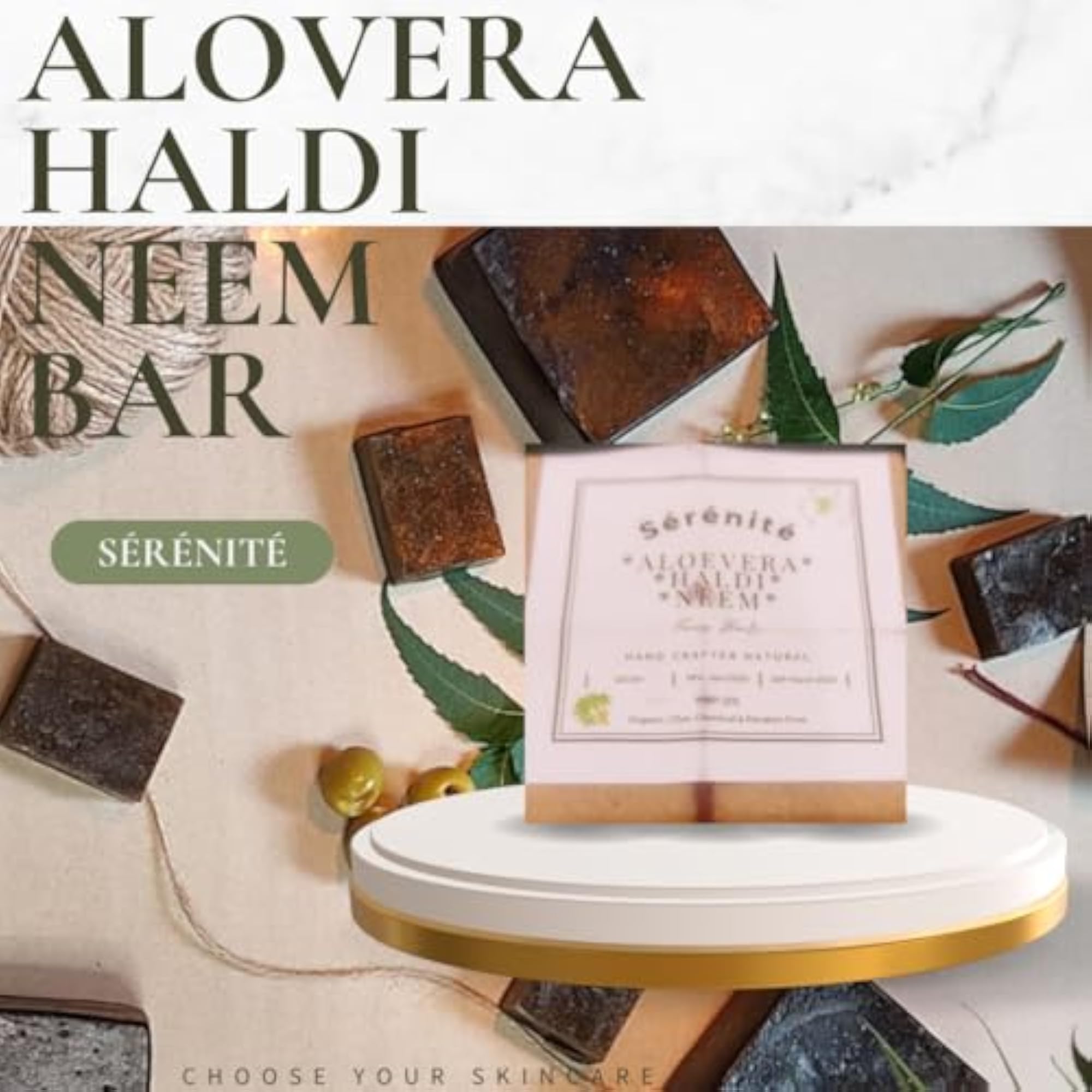 Aloe Vera Haldi Neem Body and Face Bar 125g